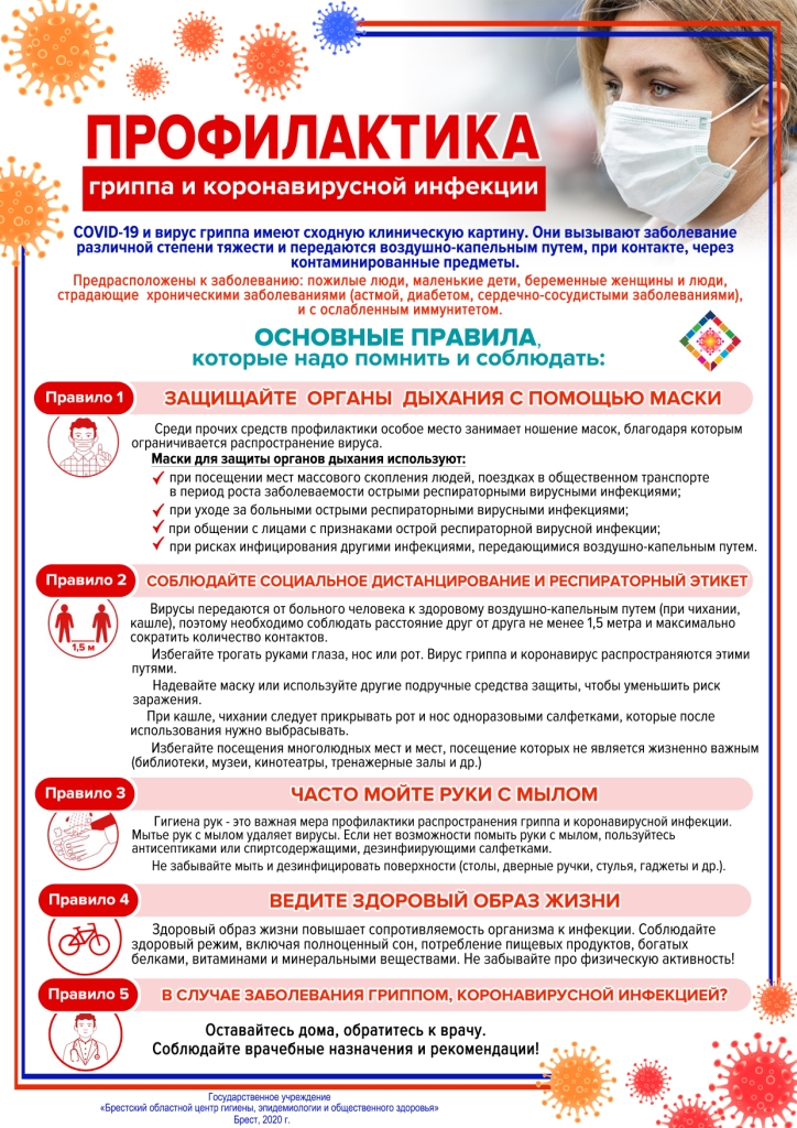 Профилактика гриппа коронавирусной инфекции 2020 А4